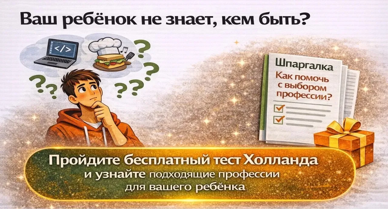 🤷‍♀️ Ваш ребенок не знает, кем быть?

«Он то хочет быть блогером, то программистом, а завтра говори