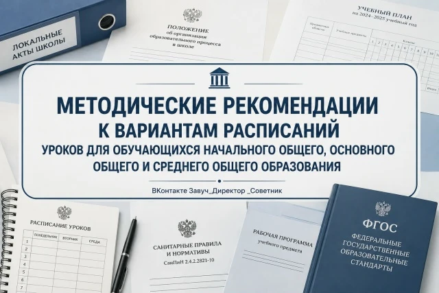 МЕТОДИЧЕСКИЕ РЕКОМЕНДАЦИИ К ВАРИАНТАМ РАСПИСАНИЙ
УРОКОВ ДЛЯ ОБУЧАЮЩИХСЯ НАЧАЛЬНОГО ОБЩЕГО, ОСНОВНОГ