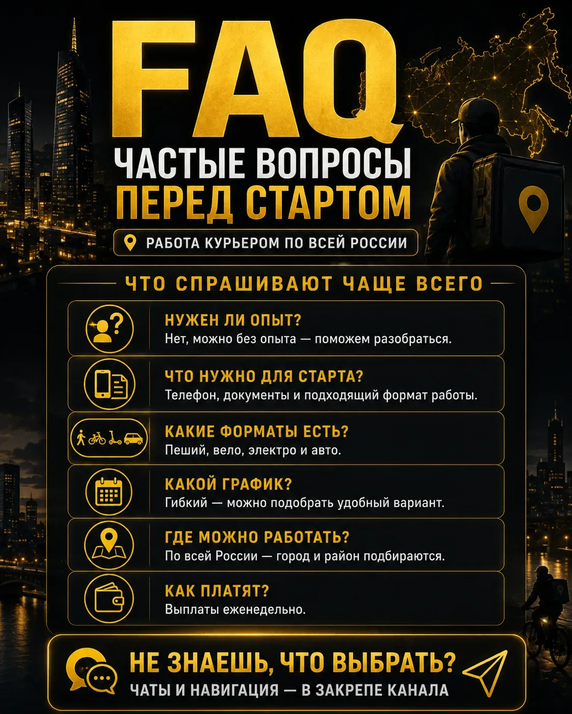 ❓ Хочешь работать курьером, но не знаешь с чего начать?