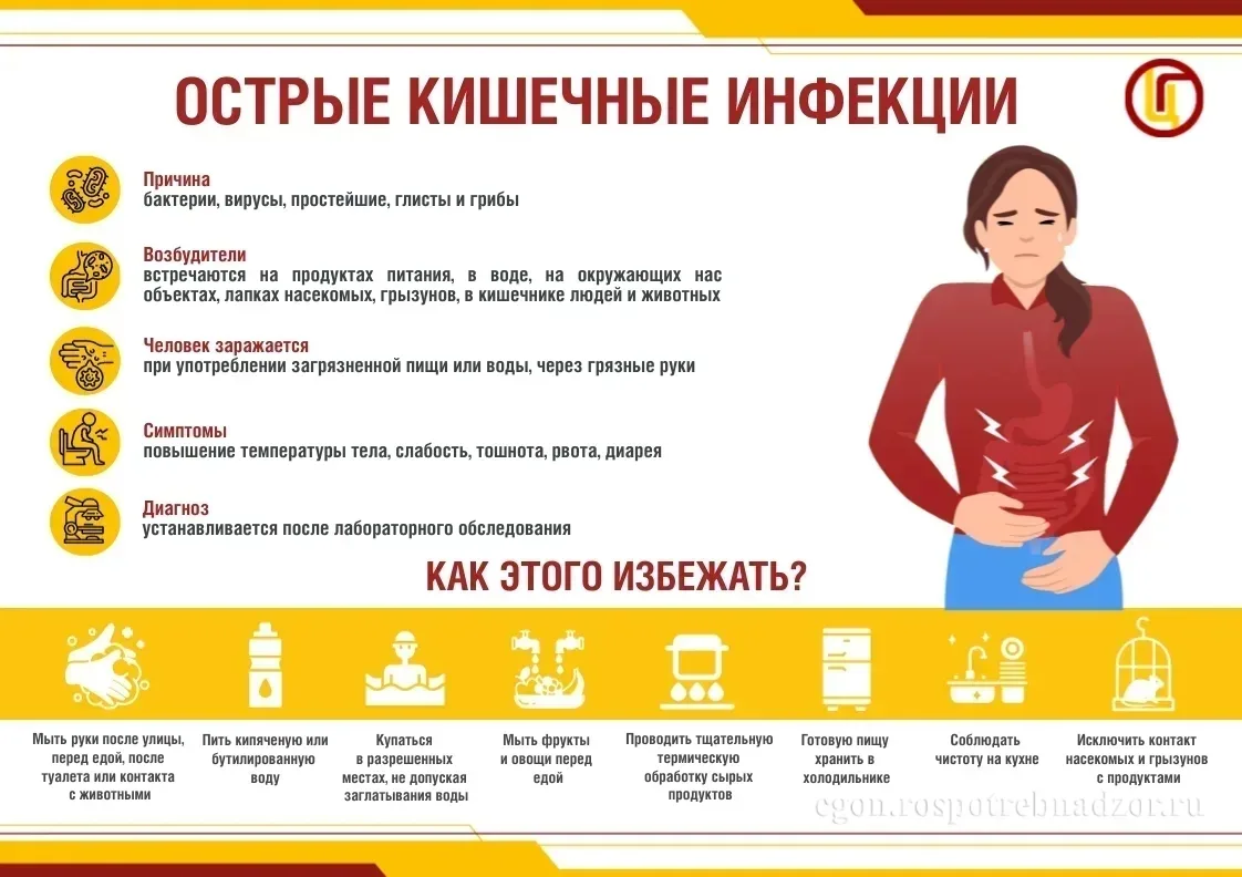Профилактика острых кишечных инфекций
Острые кишечные инфекции — группа заболеваний, вызываемых виру
