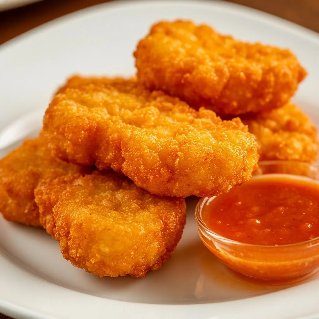 🍗🤫 Хрустящие наггетсы в кляре в аэрогриле 🔥

⏱️ Время: 15–20 мин (+ заморозка 1 ч)
🌡 Температура