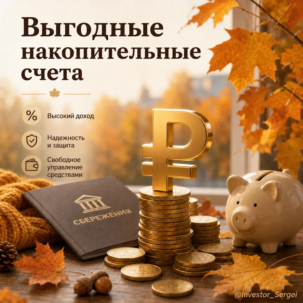 Выгодные накопительные счета (до 15,5%) и другие варианты (до 25%) парковки денег на ко...