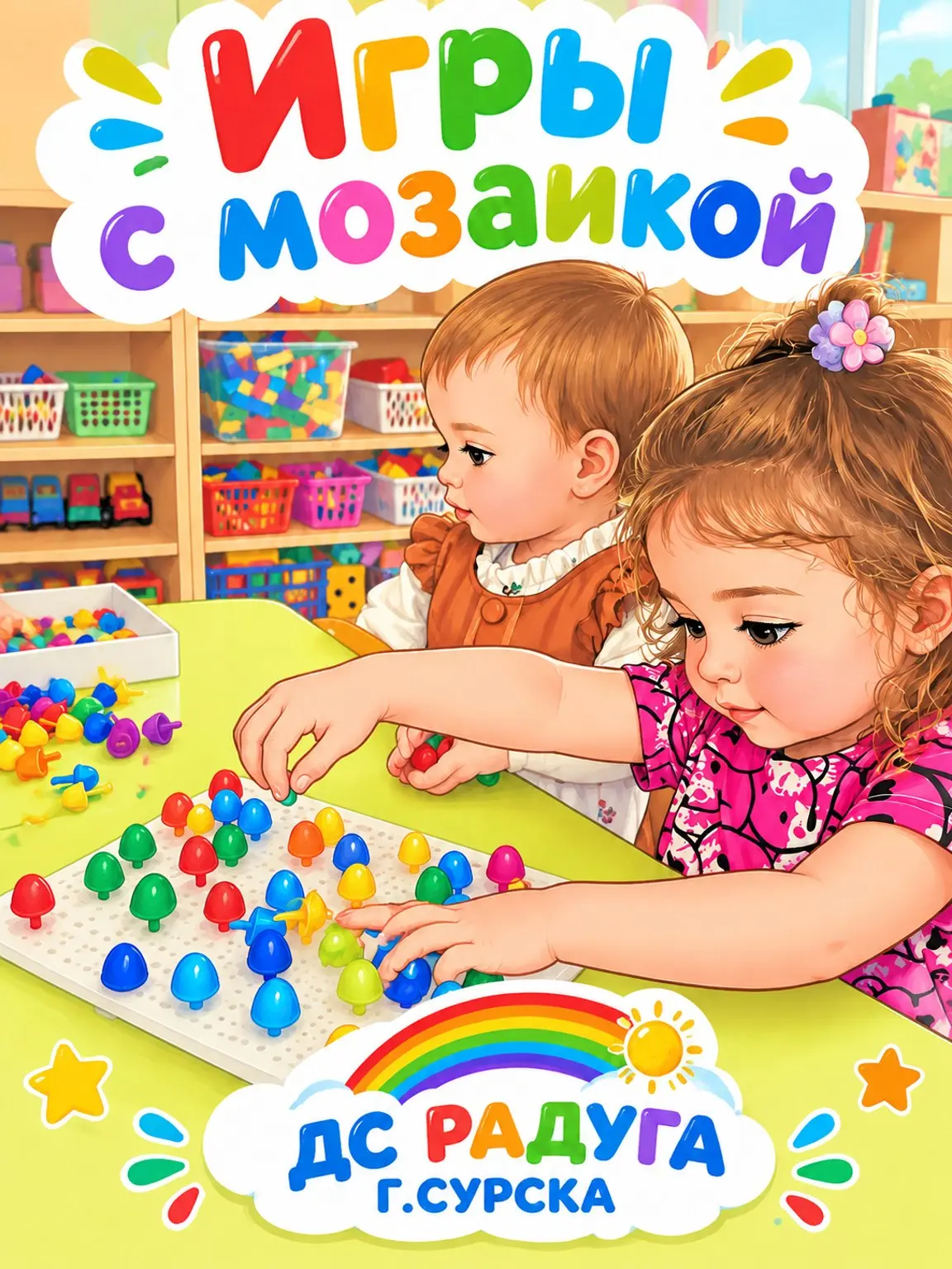 🌈 Малыши в детском саду "Радуга" любят играть! 🎉