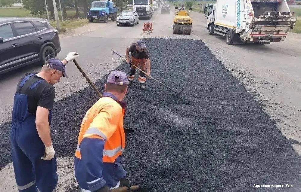 🕳 В Уфе залатали 74% ям на дорогах