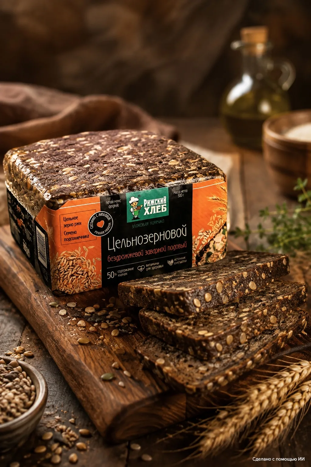 🌾 Цельнозерновой хлеб «Рижский хлеб» — насыщенный вкус и польза цельного зерна