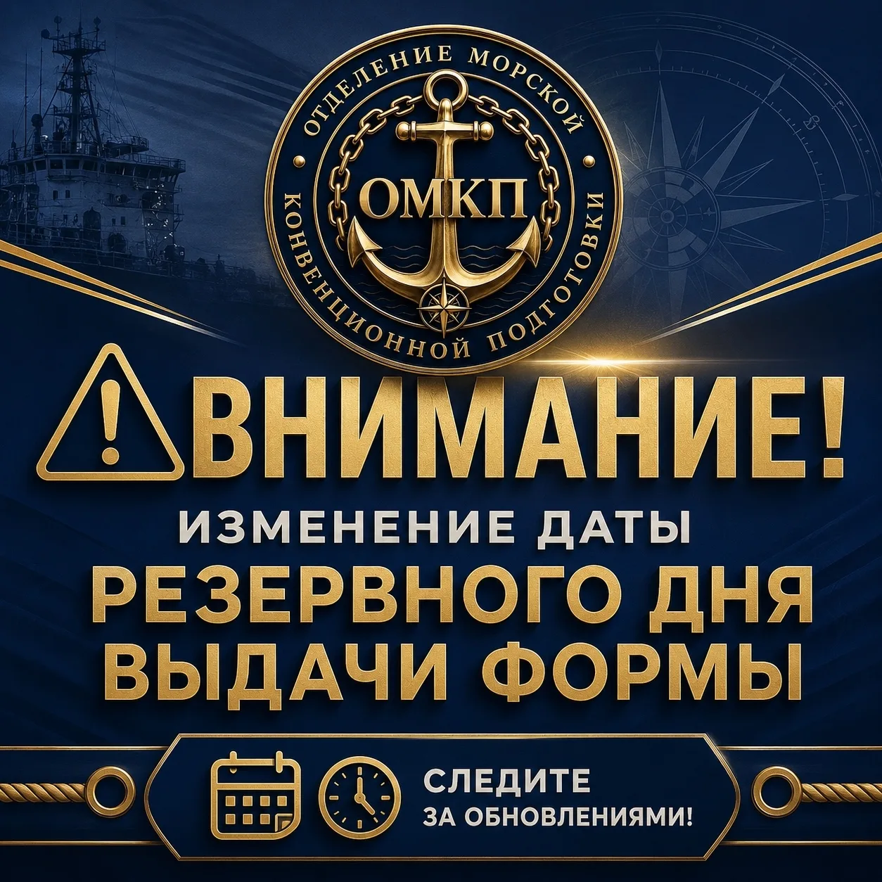 ❗Изменение даты резервного дня выдачи формы❗