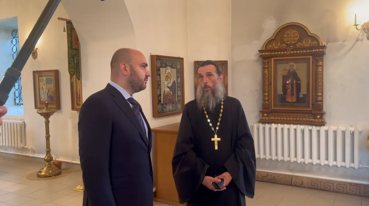 Вячеслав Федорищев посещает храм во имя преподобного Александра Свирского в селе Степно...