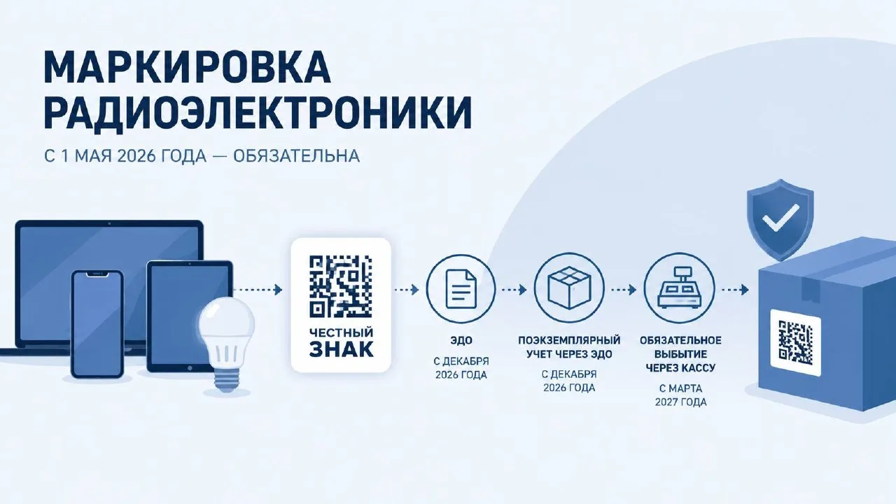 📱 С 1 мая 2026 года в России вводится обязательная маркировка радиоэлектроники через с...
