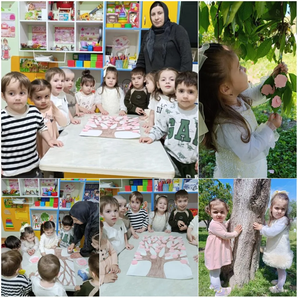 🌸 Весеннее дерево: творчество в ранней группе "Улыбка"! 🌸