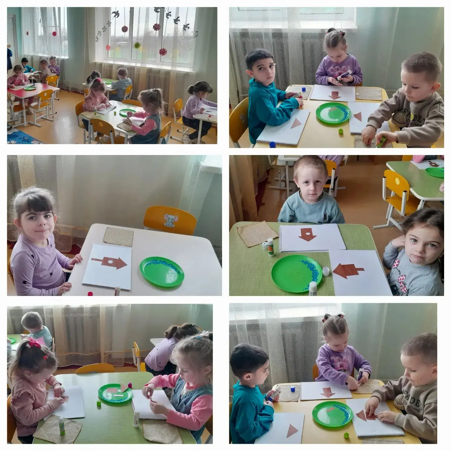 Во второй младшей группе "Красная шапочка" прошло занятие аппликация на тему "Скворечни...