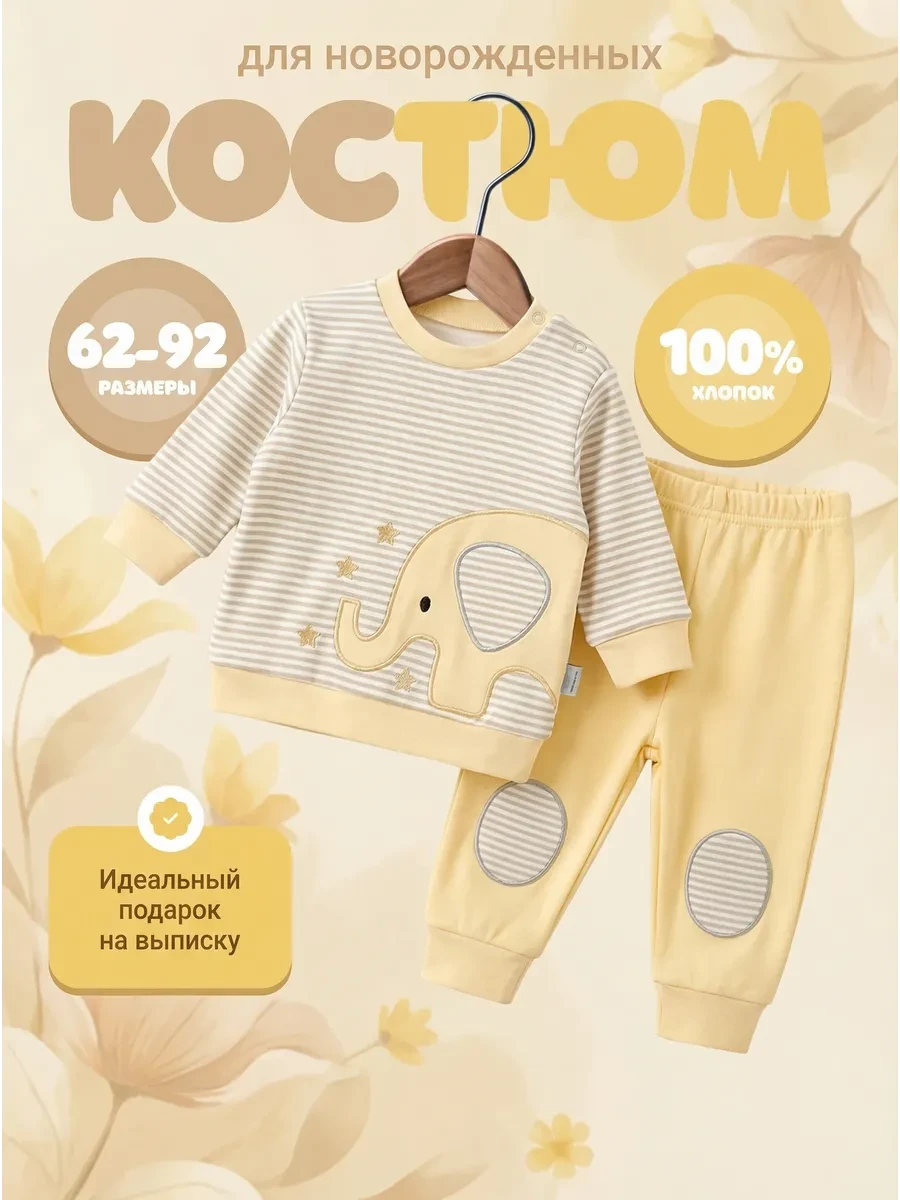 ⚡️ Комплект для новорожденных на выписку 3в1, LIGHT BABY