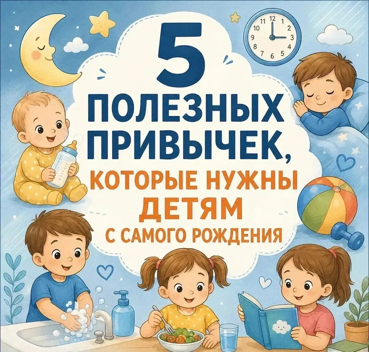 📢✨ 5 ПОЛЕЗНЫХ ПРИВЫЧЕК, КОТОРЫЕ НУЖНЫ ДЕТЯМ С САМОГО РОЖДЕНИЯ