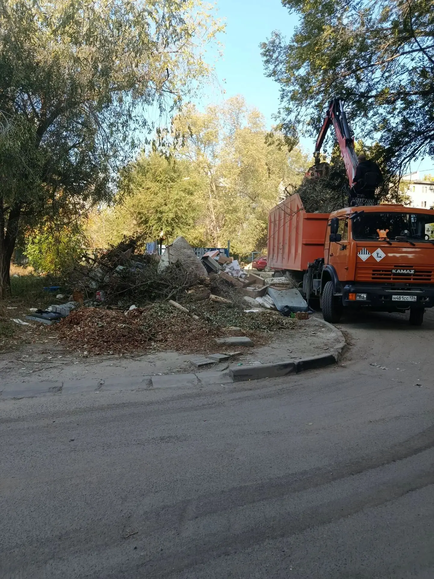 Таращанцев 21, вывоз веток