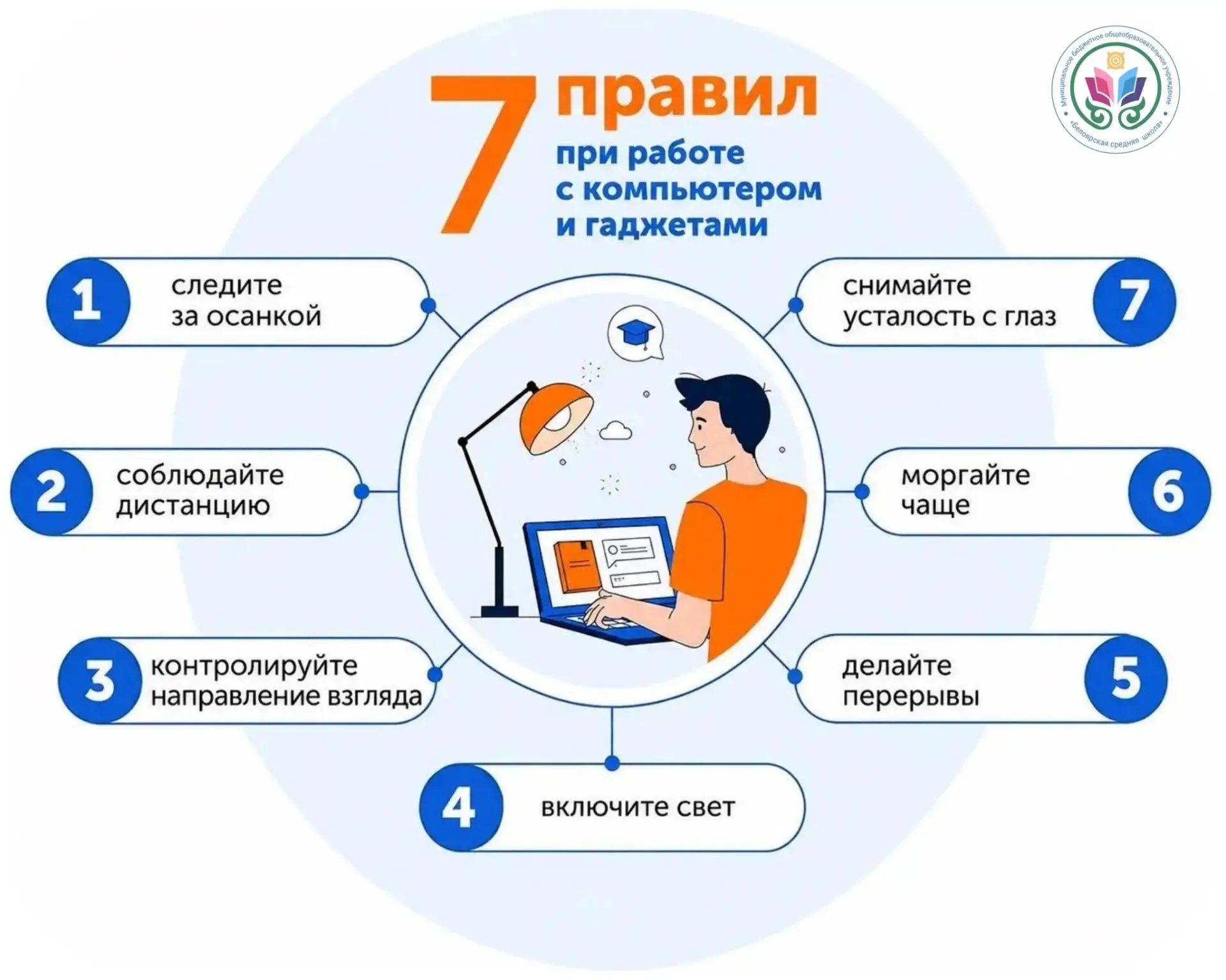 Памятка: дружим с техникой, без вреда для здоровья.