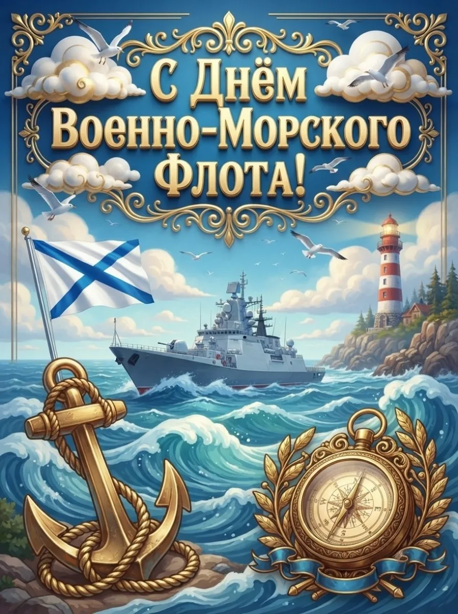 С Днем Военно-Морского Флота! Пусть каждый день будет наполнен яркими эмоциями и прикл...