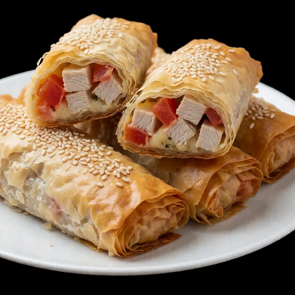 🥟 Хрустящие рулетики с начинкой