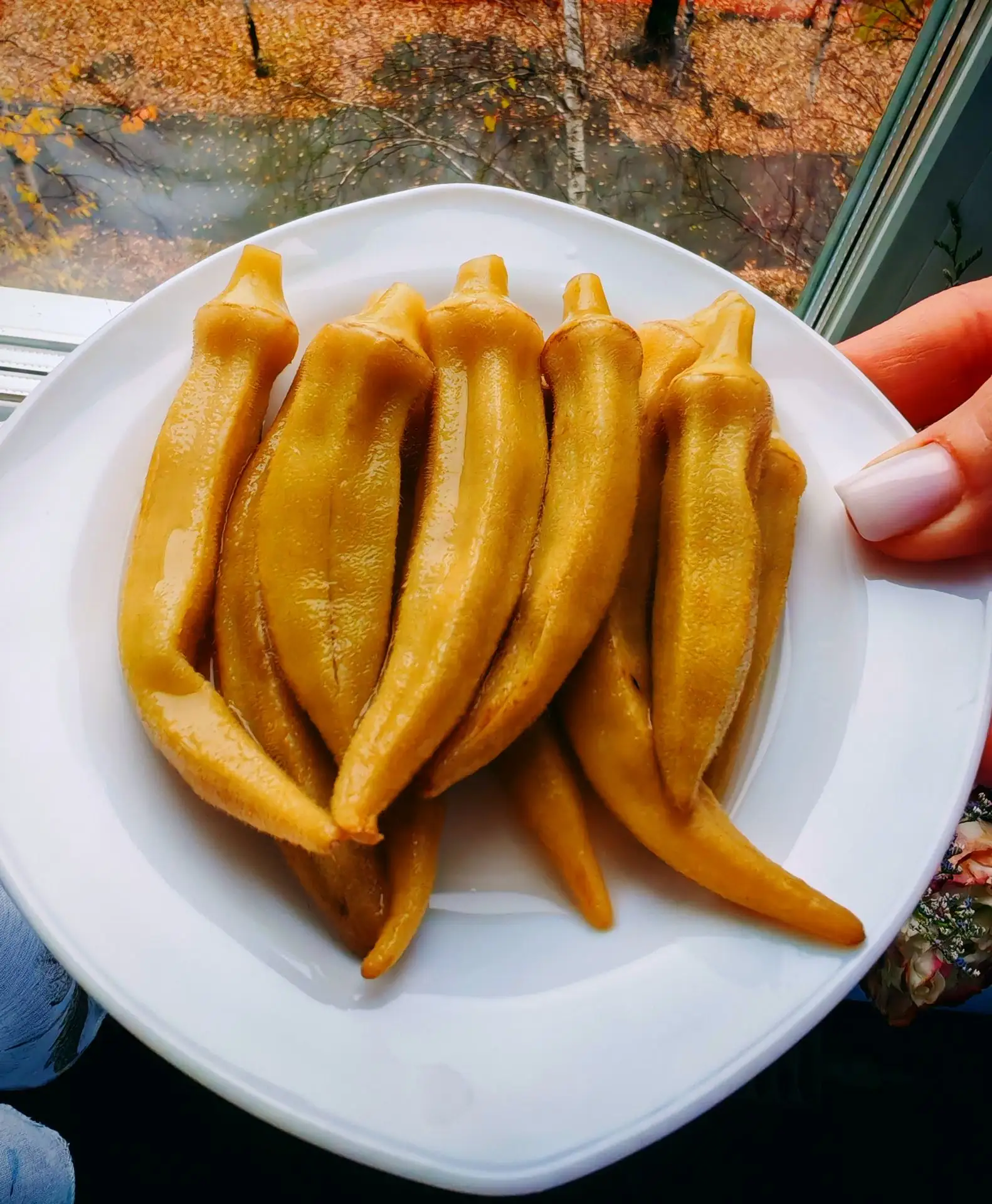 Доброе утро всем! Новый продукт и вкус! Это бамия - овощ.                              ...
