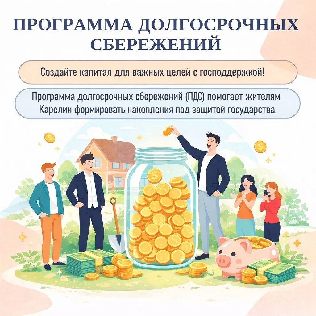 Программа долгосрочных сбережений поможет достигнуть поставленных финансовых целей.