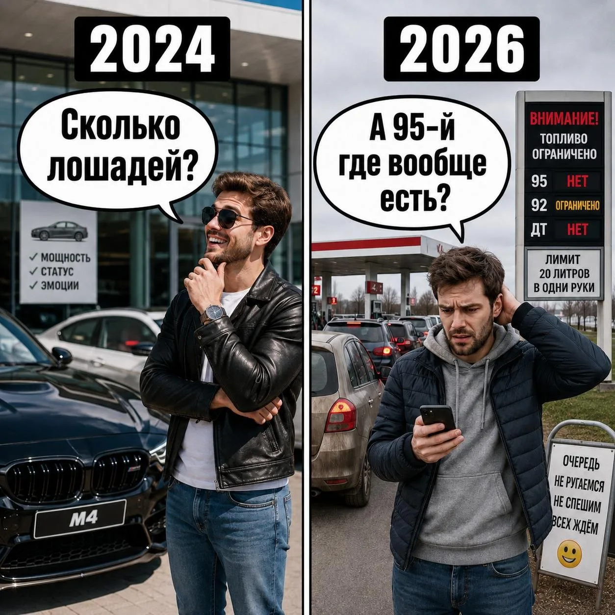 ⛽️ шёл 2026 год.

Раньше электрокар покупали, чтобы быть “в тренде”.

Теперь — чтобы не участвовать 