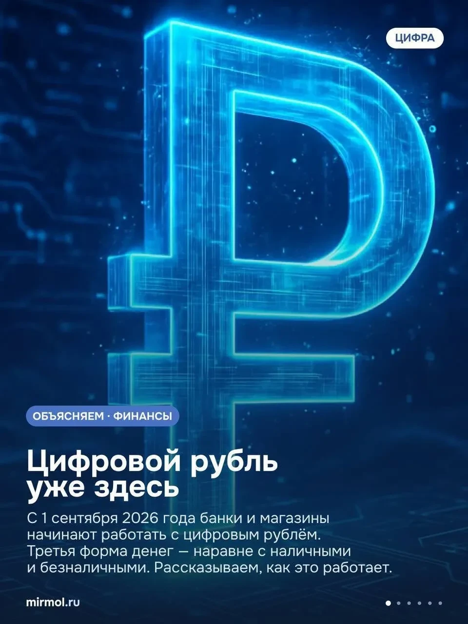 С 1 сентября в России начинается внедрение цифрового рубля