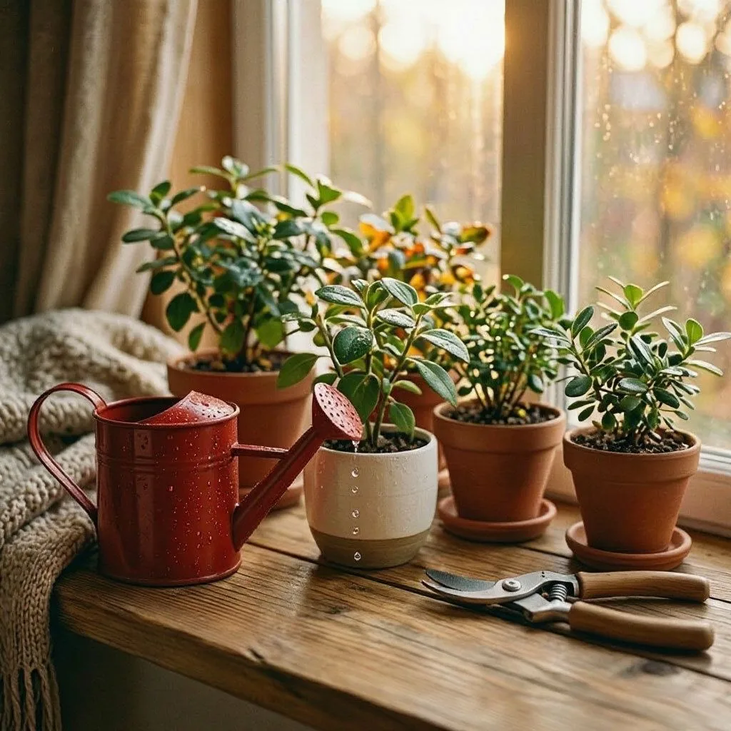 🌿 Уход за комнатными растениями осенью: легкий чек‑лист 🌿