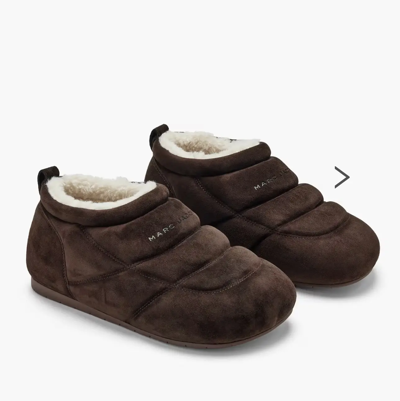 Зимние дутики из замши от Marc Jacobs
