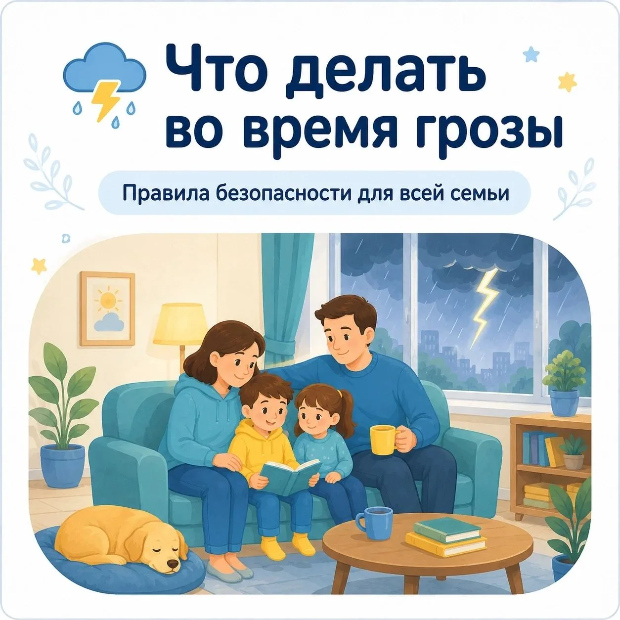 ⛈ Гроза может начаться неожиданно — во время прогулки, поездки или отдыха у водоёма

Важно заранее о