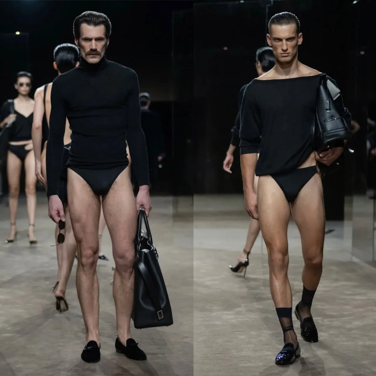 Кадры с показа Tom Ford от  Haider Ackermann SS2027