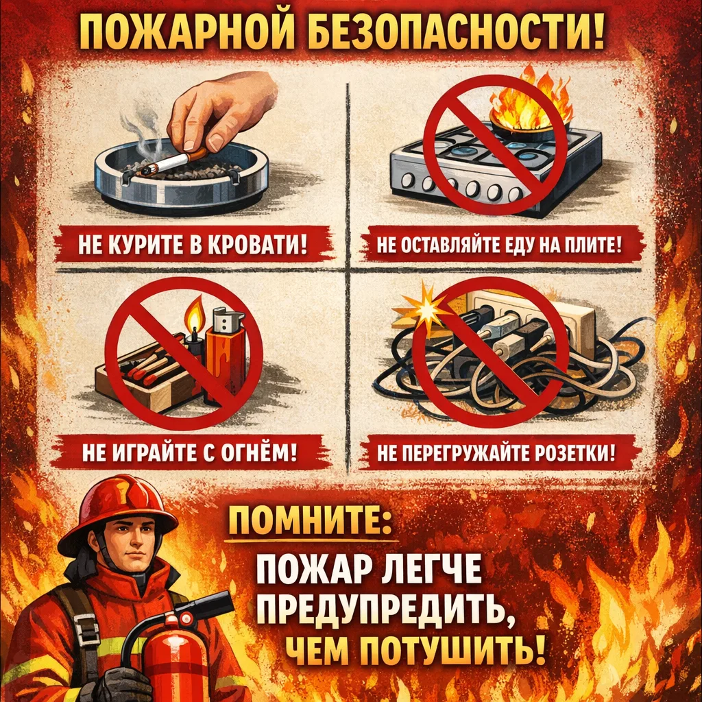 Памятки по пожарной безопасности❗