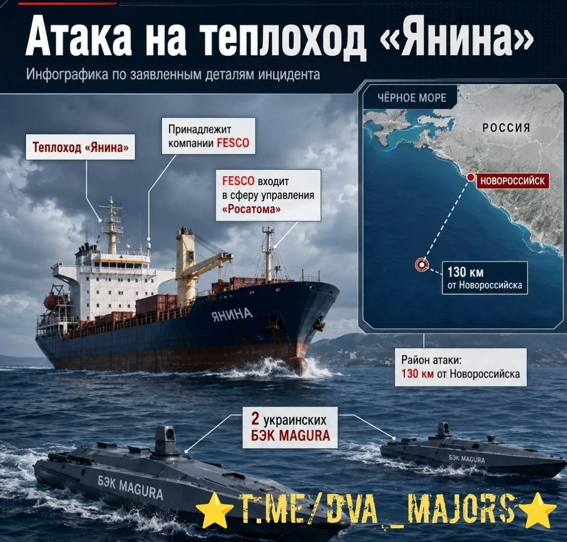 🇺🇦🏴‍☠Хохлы потопили судно Росатома в Чёрном море