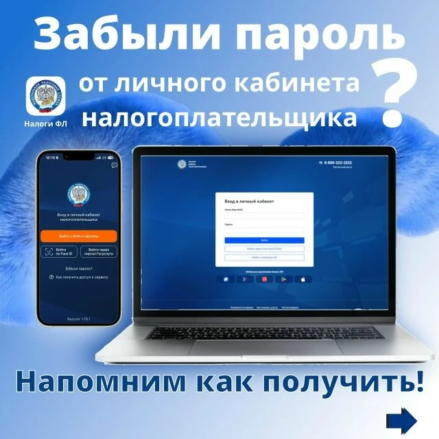 Забыли пароль от Личного кабинета для физических лиц