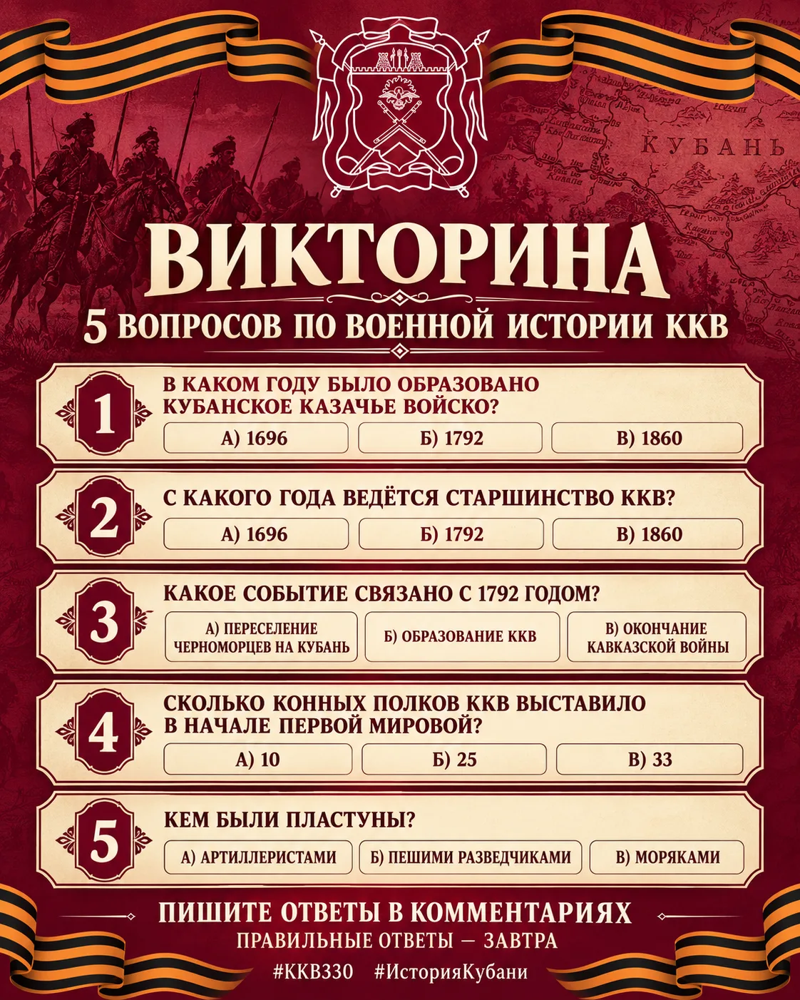 Викторина: 5 вопросов по военной истории ККВ.