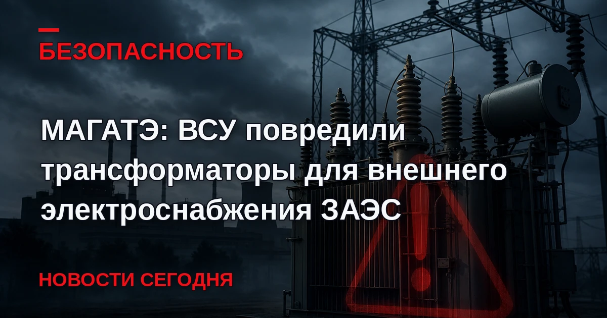 ВСУ повредили трансформаторы Запорожской ТЭС, имеющие жизненно важное значение для пода...