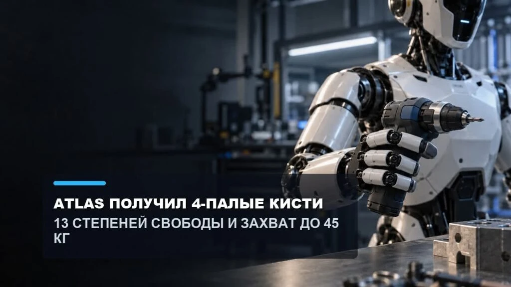 📰 Boston Dynamics разработала для человекоподобного Atlas новые четырёхпалые кисти. У…