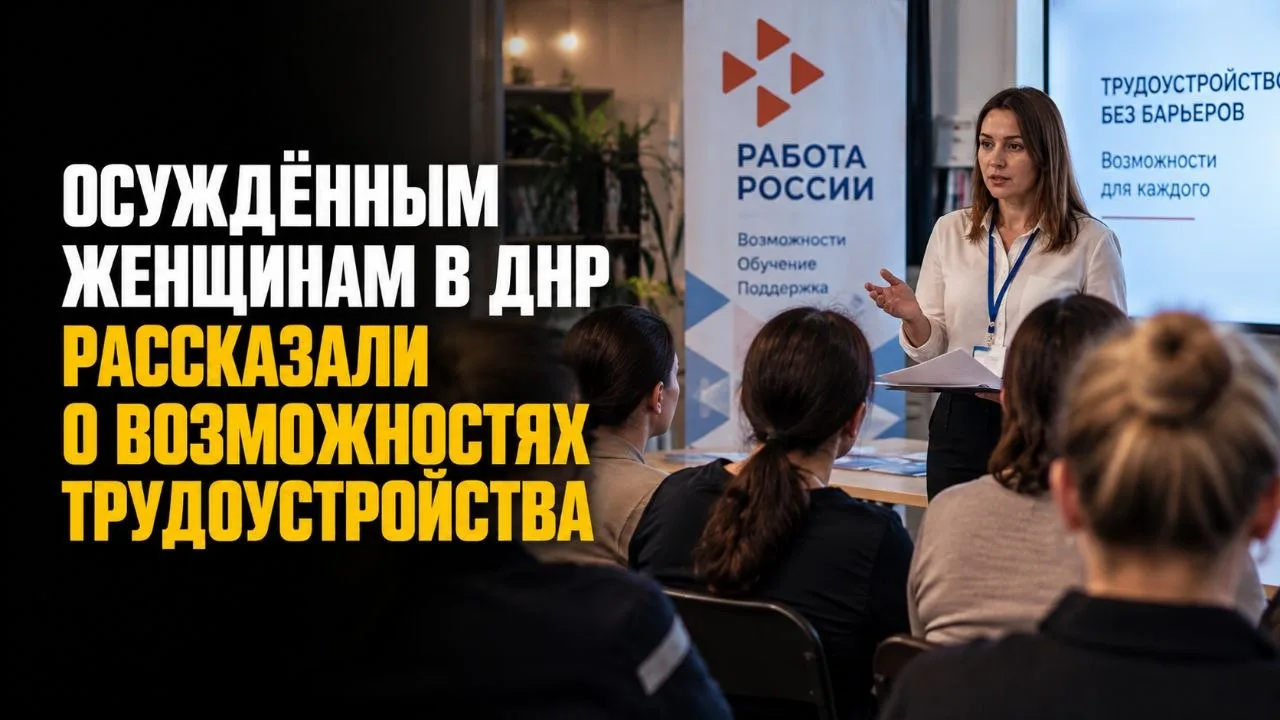 ОСУЖДЁННЫМ ЖЕНЩИНАМ В ДНР РАССКАЗАЛИ О ВОЗМОЖНОСТЯХ ТРУДОУСТРОЙСТВА