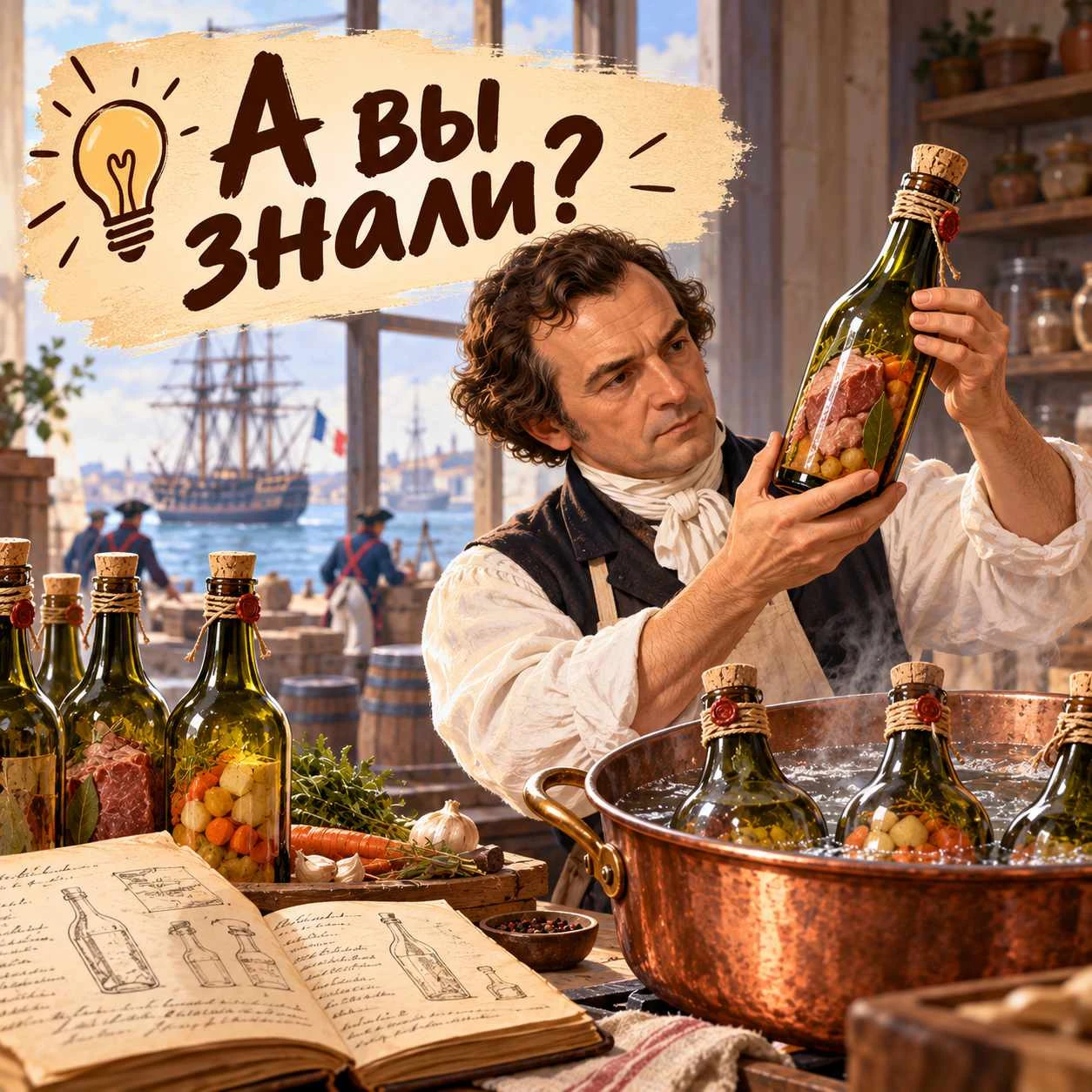 🥫 А вы знали, что первые консервы делали в бутылках из-под шампанского?