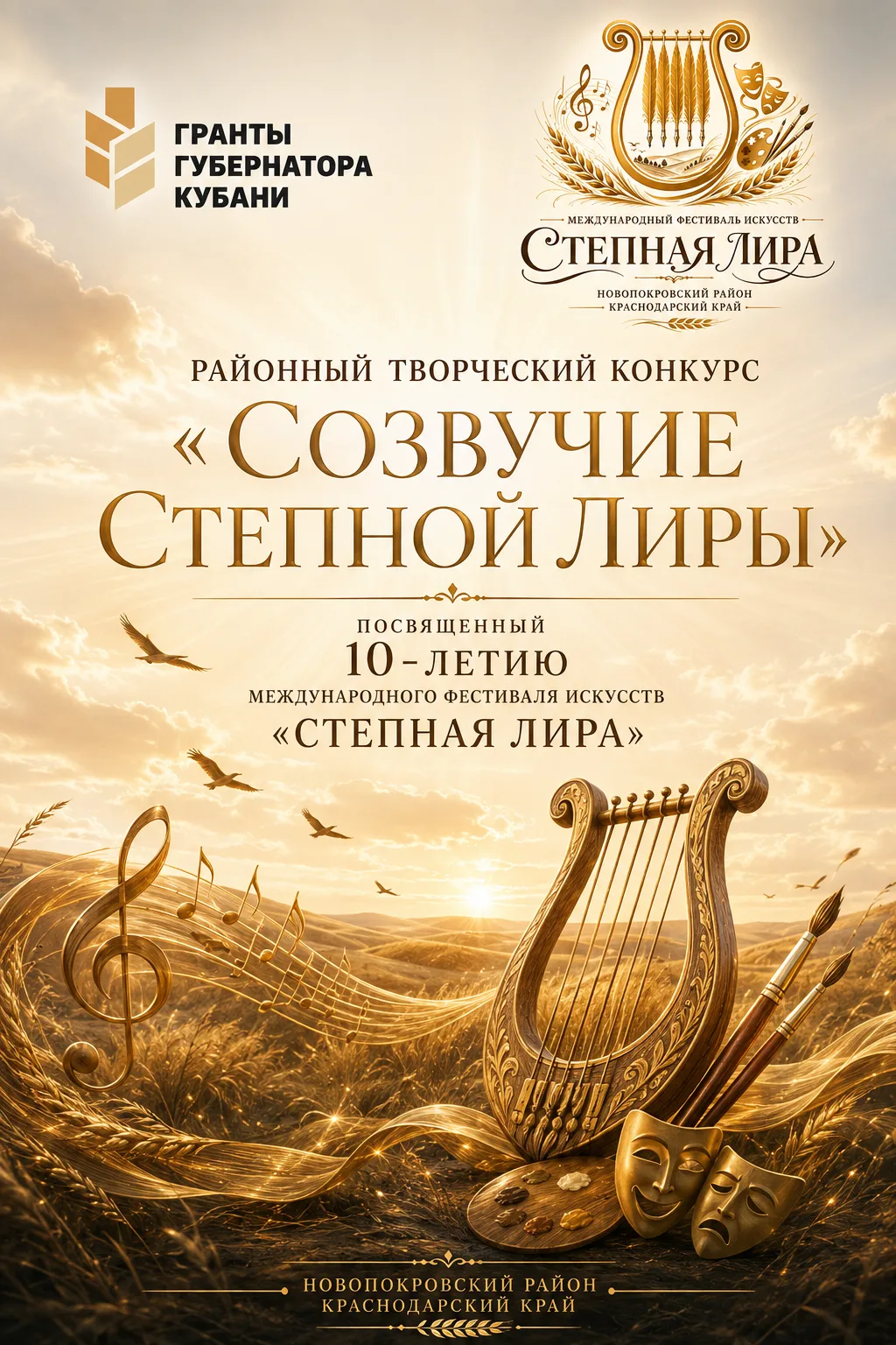 В честь 10‑летия Международного фестиваля искусств «Степная лира» мы запускаем районный...