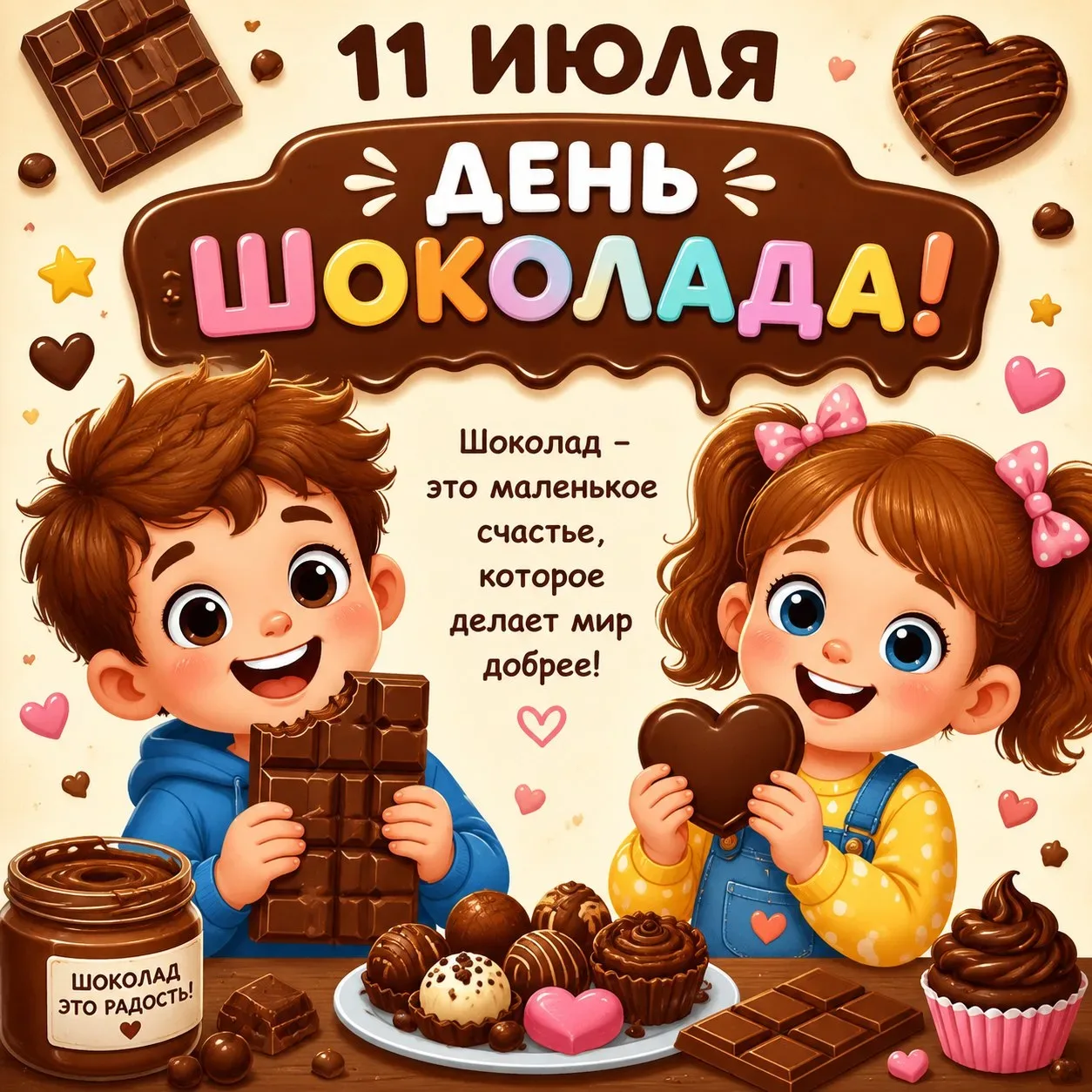 🍫 11 июля — День шоколада!
В преддверии самого сладкого дня в году наши ребята решили узнать всё о 