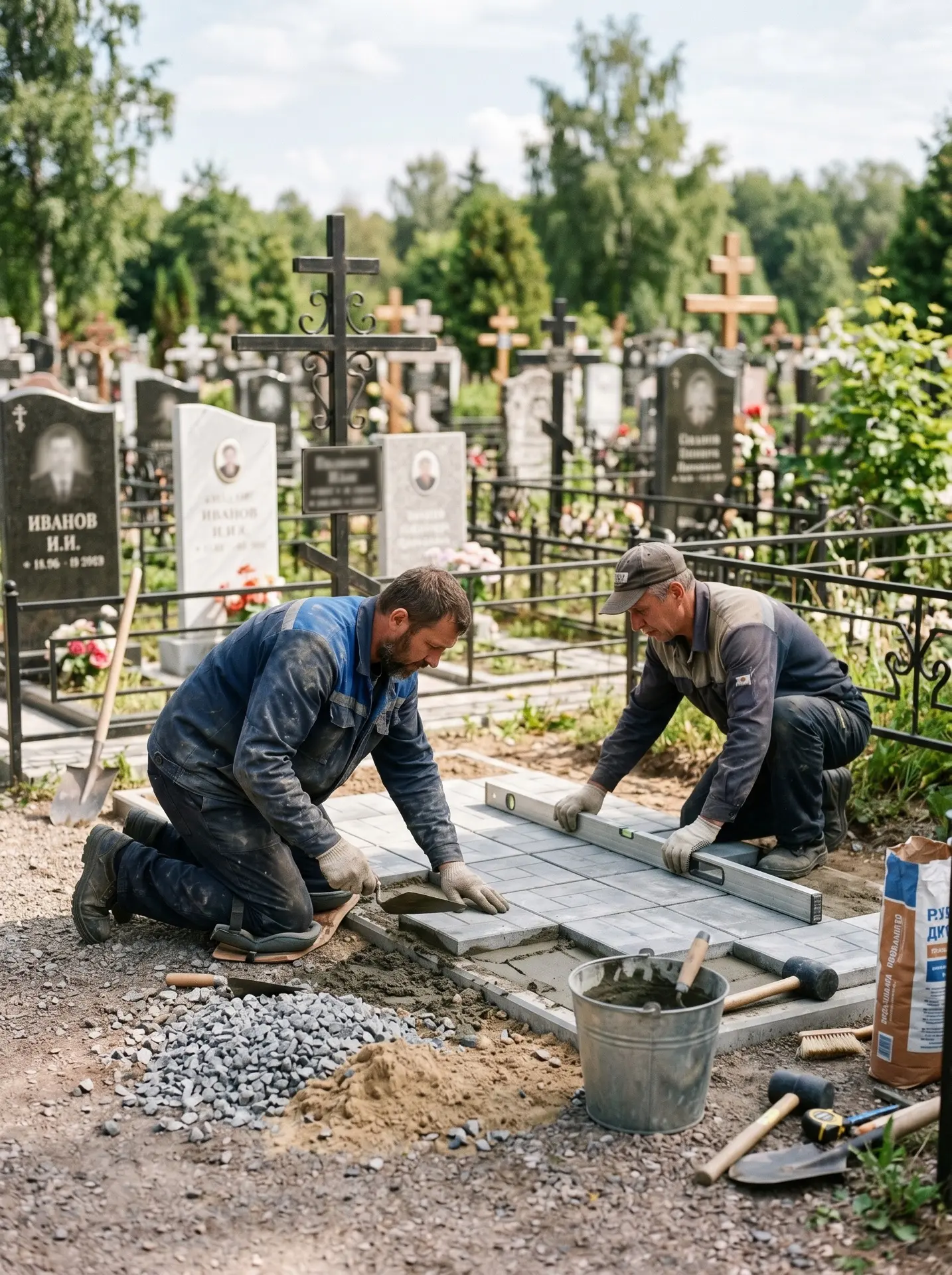 🌿 Уложите тротуарную плитку на месте памяти — и забудьте о грязи и лужах! Обеспечьте с...