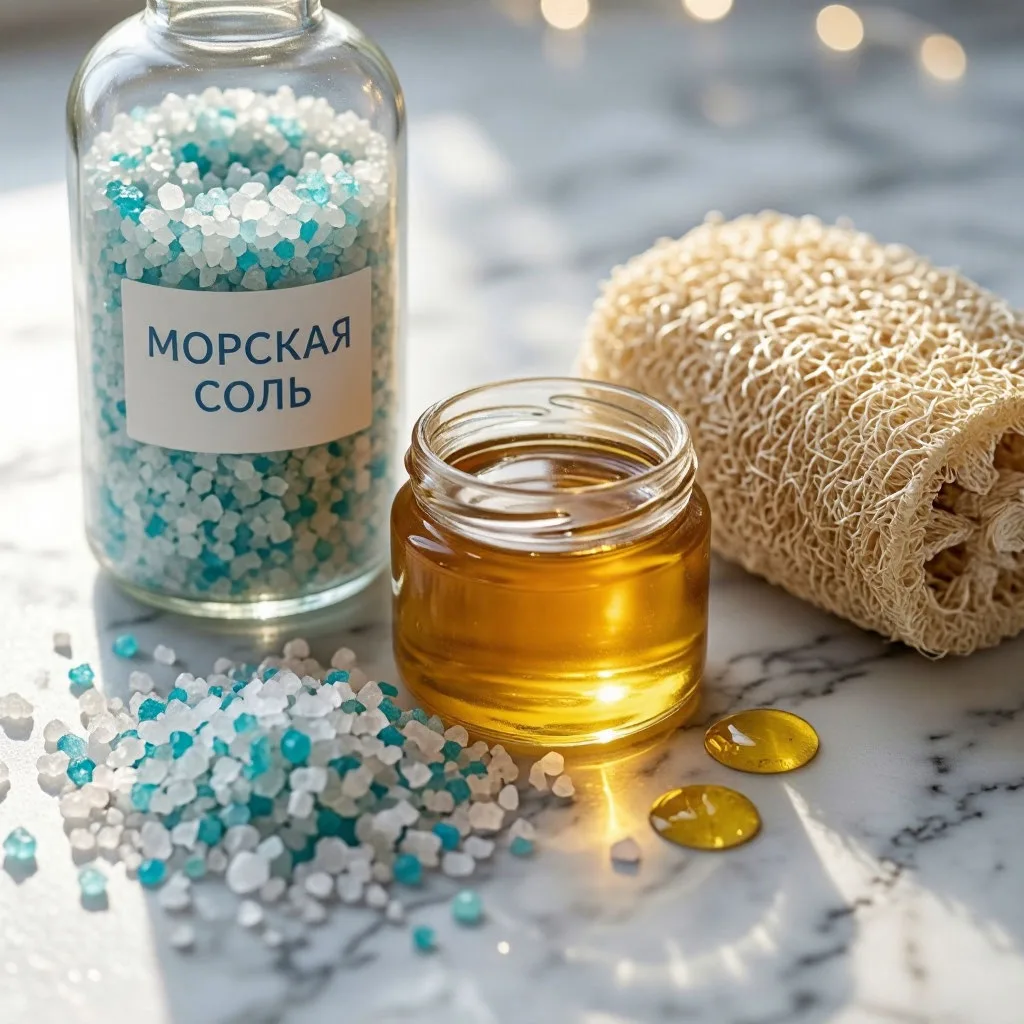Скраб из морской соли и масла - гладкое тело и профилактика сухости.