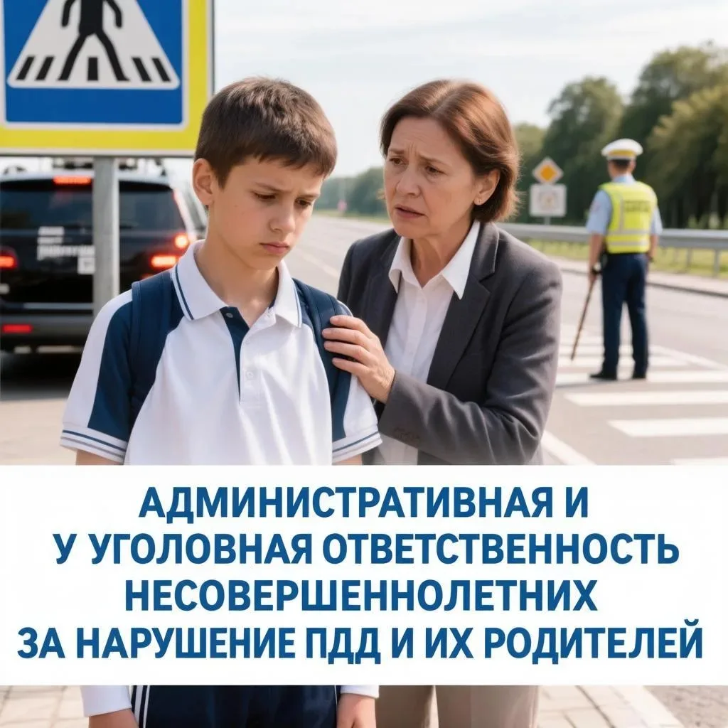 Административная и уголовная ответственность несовершеннолетних за нарушение ПДД и их р...