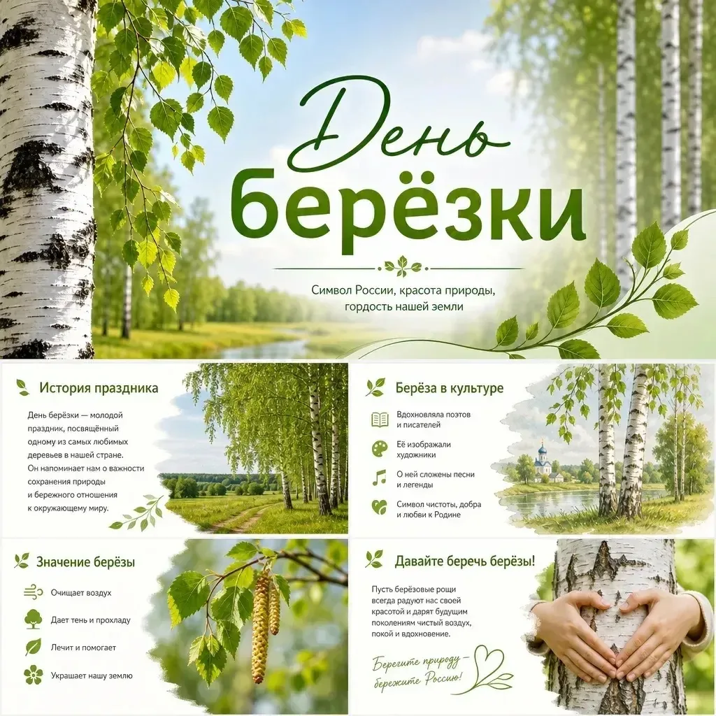 Вчера в группе "Колобок" воспитатель Некрасова И.А. провела тематический "День Березы"
Белая берёзка