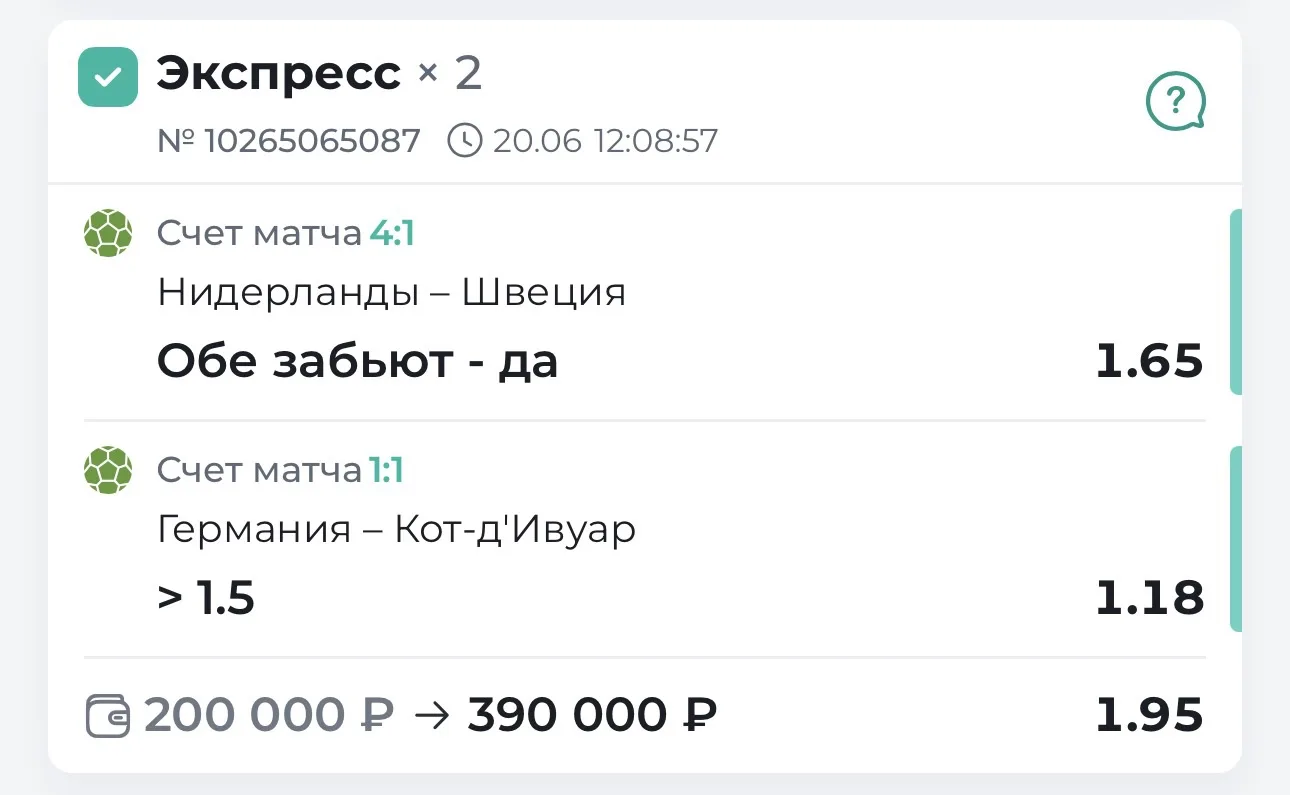 Обидное поражение по бесплатке, не зашел кф 1.52. Эквадор и Кюрасао скатали на 0. Но самое главное, 