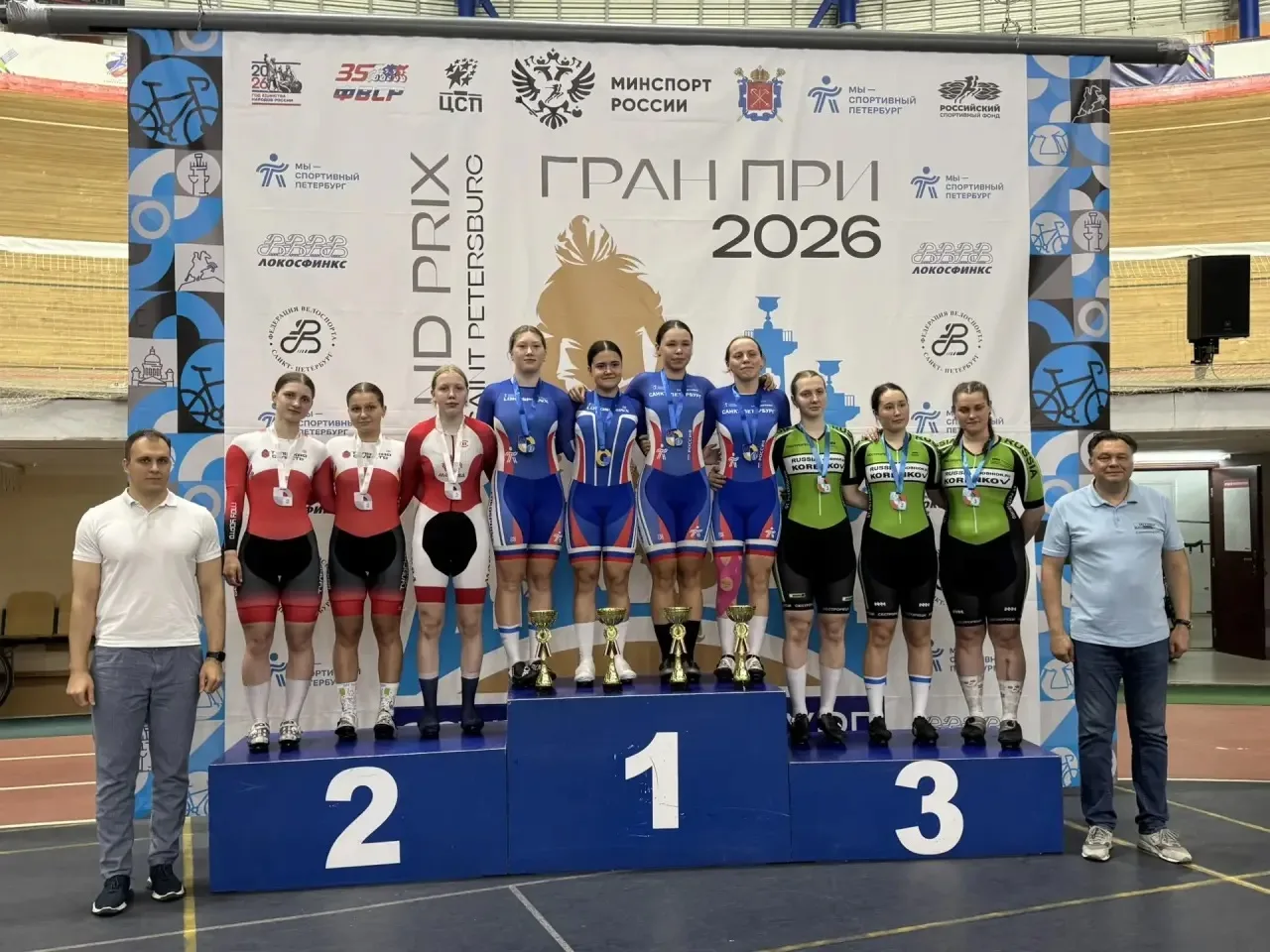 🚴‍ Итоги первого дня международных соревнований «Гран-при Санкт-Петербурга» по велоспорту на треке 
