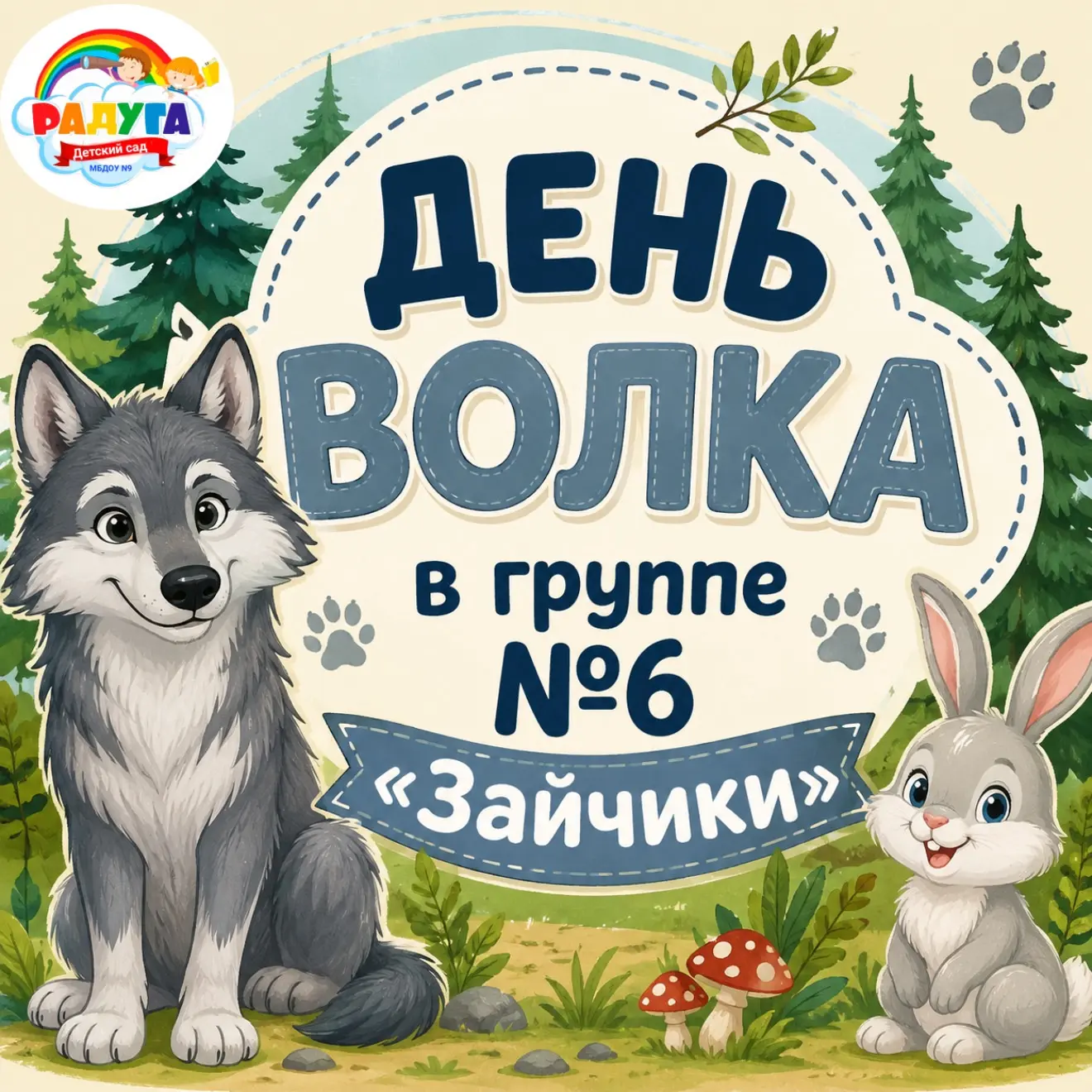 🐺 День волка в группе №6 «Зайчики»! 🐺