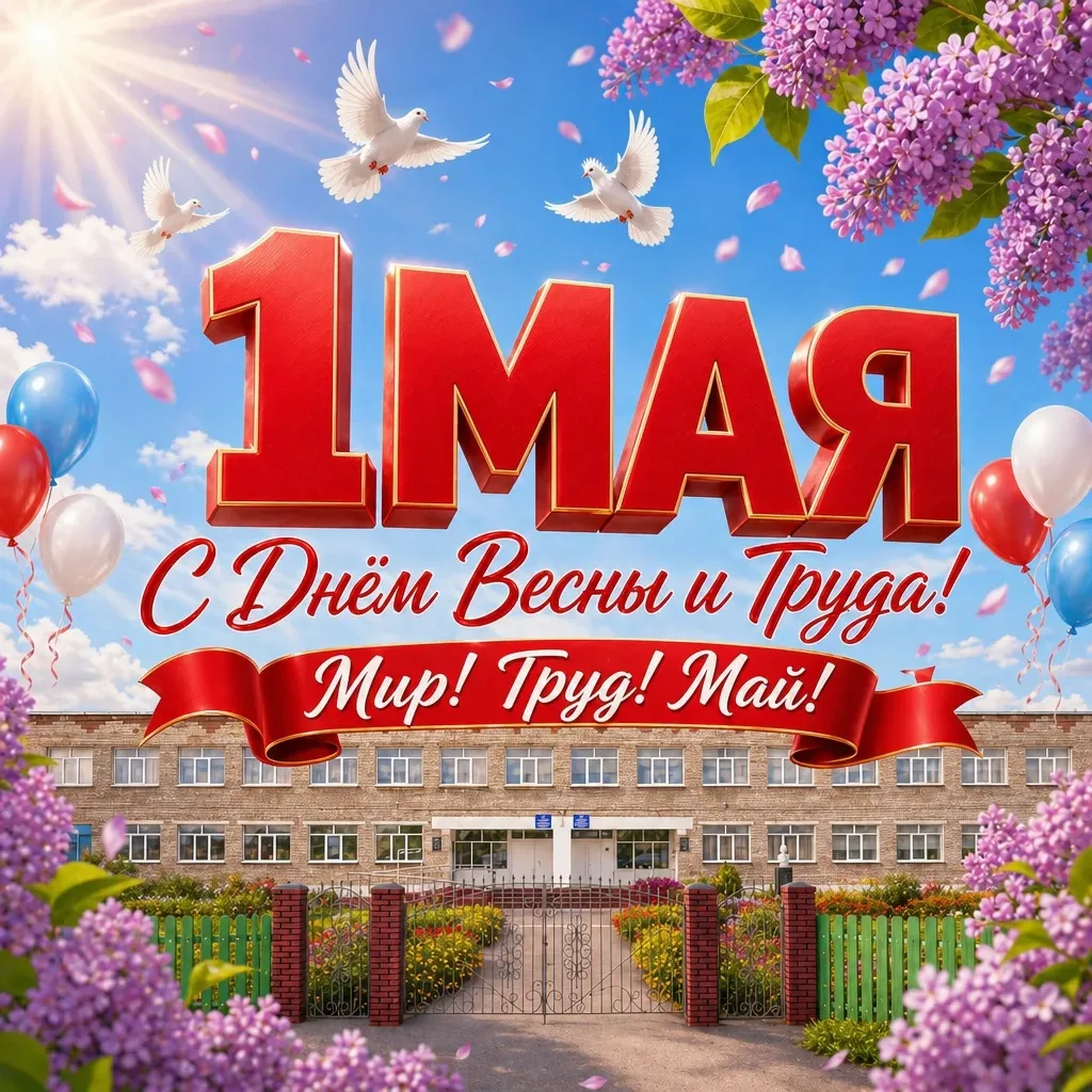С праздником 1 Мая — Днём Весны и Труда! Желаем вам энергии для новых свершений, весеннего настроени
