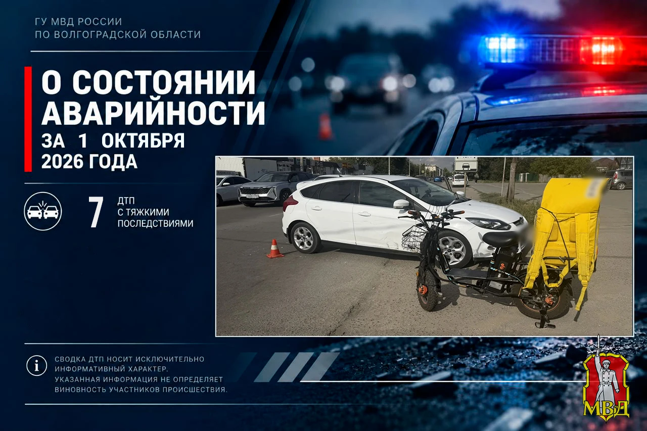 За прошедшие сутки в Волгоградской области зарегистрировано 7 дорожно-транспортных прои...