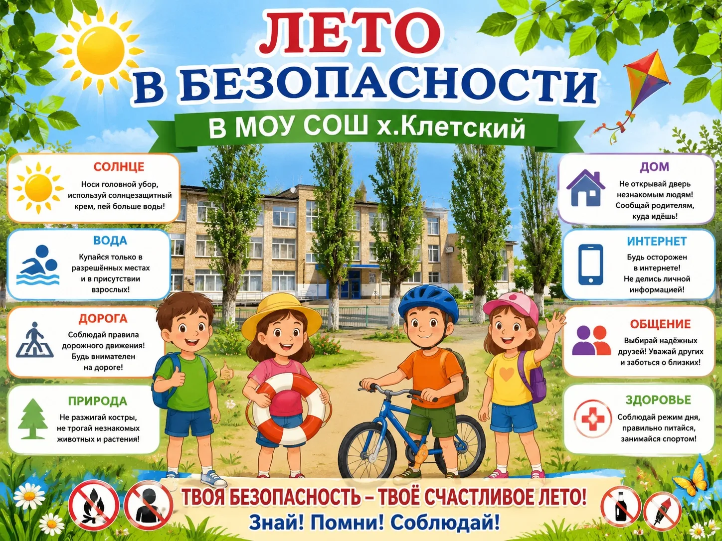 🌞Лето в безопасности🌞
Соблюдаем простые правила✅