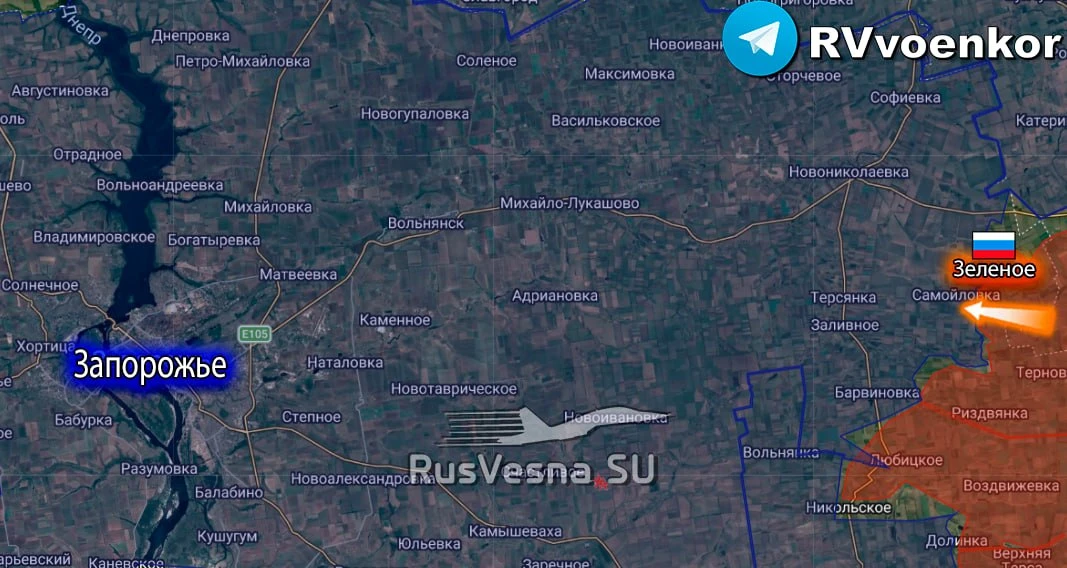 ‼️🇷🇺🇺🇦 Армия России освободила Зеленое Запорожской области, — Минобороны