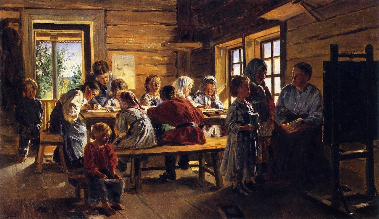 🖼️ Картина недели. Владимир Маковский. «В сельской школе». 1883 год